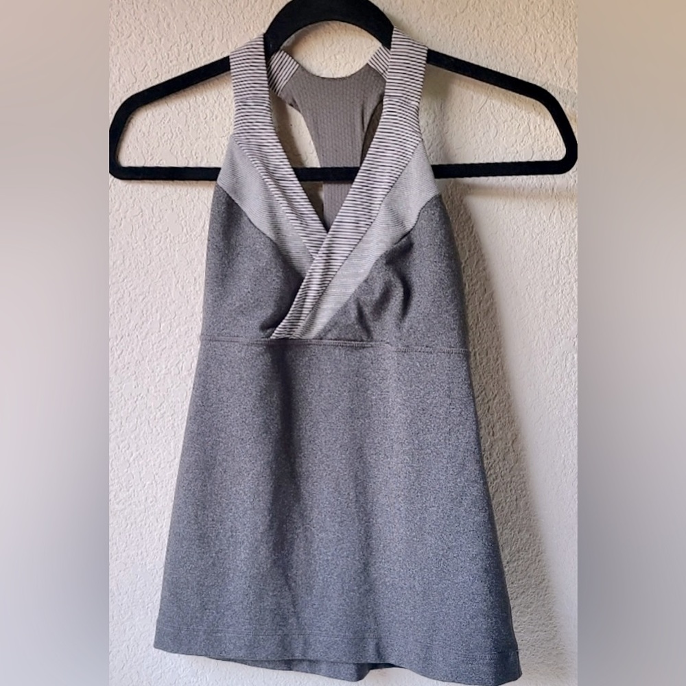 Lululemon Racerback gray crisscross tank